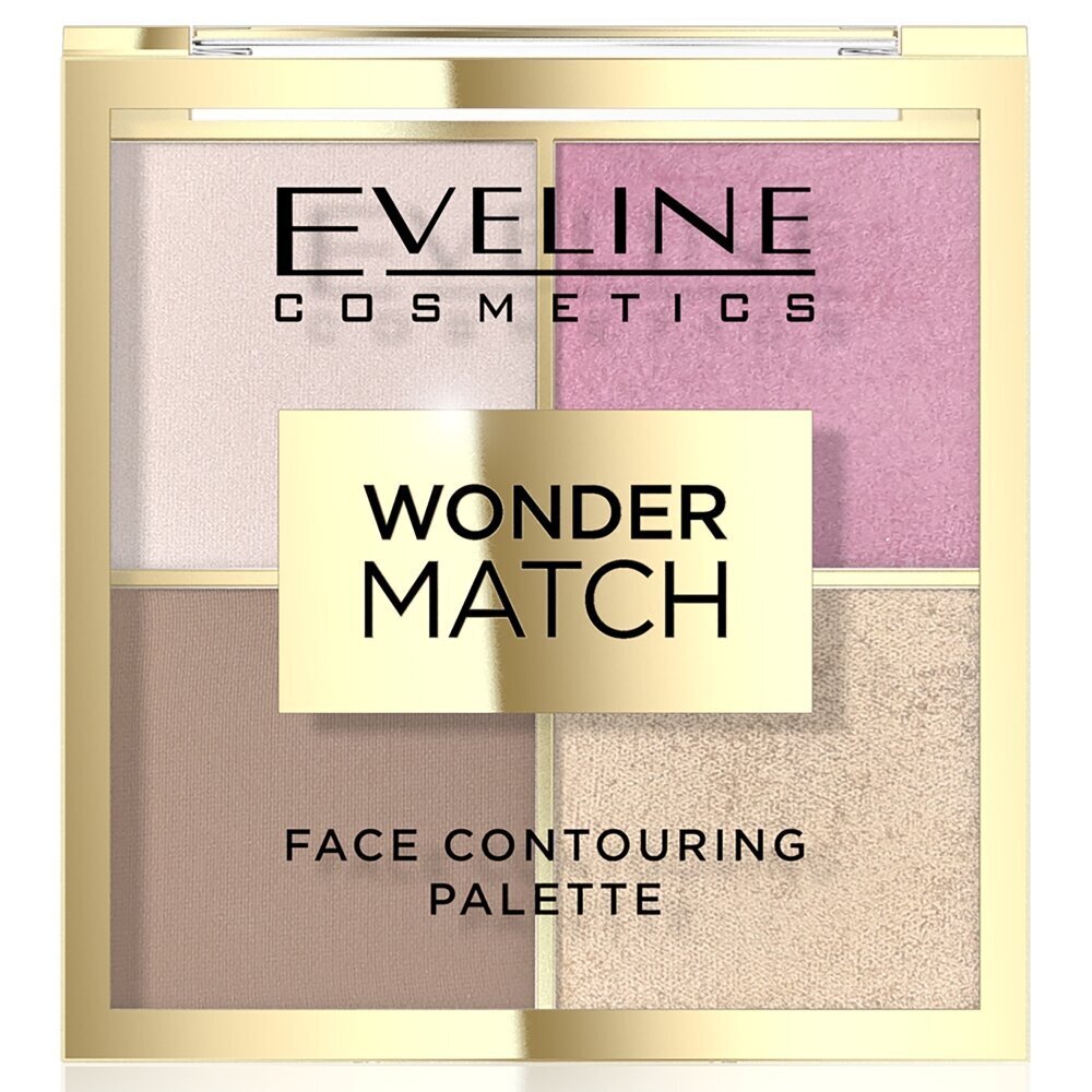 Sejas kontūru palete Eveline Wonder Match Face Contouring Palette 01, 10 g цена и информация | Bronzeri, vaigu sārtumi | 220.lv