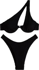 Viena pleca bikini sievietēm Gorglitter, melns cena un informācija | Peldkostīmi | 220.lv