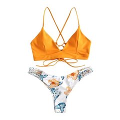 Bikini sievietēm Zaful, oranžs cena un informācija | Peldkostīmi | 220.lv