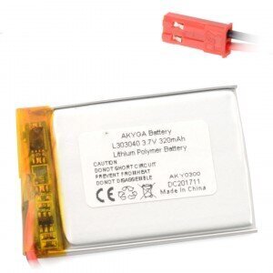 Akyga Li-Pol 320mAh 1S 3.7V цена и информация | Akumulatori | 220.lv