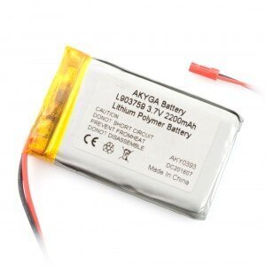 Akyga Li-Pol 2200mAh 1S 3.7V cena un informācija | Akumulatori | 220.lv