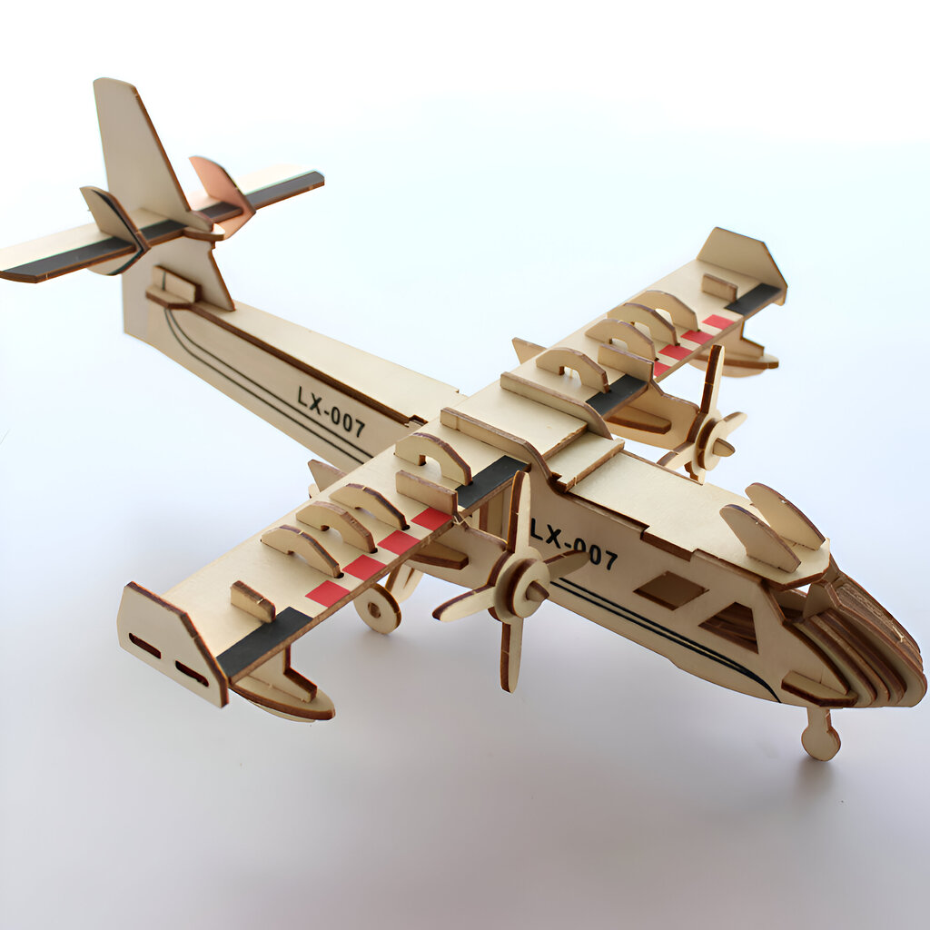 4in1 3D koka simulācijas helikopteru un lidmašīnu komplekts LIVMAN H-53 цена и информация | Attīstošās rotaļlietas | 220.lv