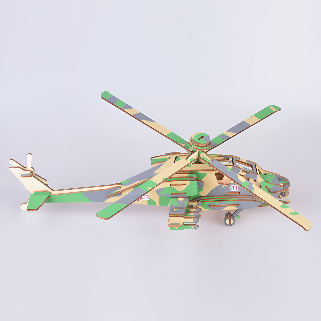 4in1 3D koka simulācijas helikopteru un lidmašīnu komplekts LIVMAN H-53 cena un informācija | Attīstošās rotaļlietas | 220.lv