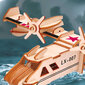 4in1 3D koka simulācijas helikopteru un lidmašīnu komplekts LIVMAN H-53 cena un informācija | Attīstošās rotaļlietas | 220.lv