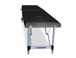 Saliekamais masāžas galds I-Coucou A2, 185x60cm, melns cena un informācija | Masāžas piederumi | 220.lv