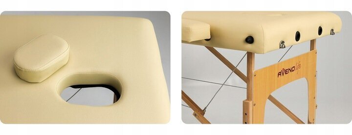 Saliekamais masāžas galds Habbys, 185x60cm, bēšs цена и информация | Masāžas piederumi | 220.lv