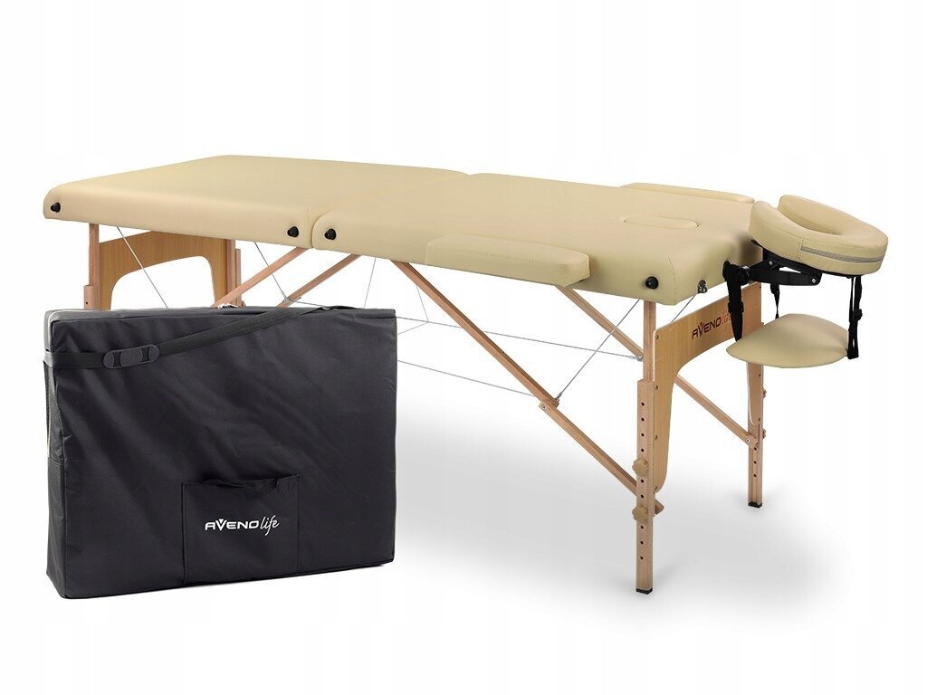 Saliekamais masāžas galds Habbys, 185x60cm, bēšs цена и информация | Masāžas piederumi | 220.lv