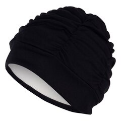 Ladies fabric swimcap FASHY SWIM 3403 20 black  with plastic lining and soft headband цена и информация | Шапочки для плавания | 220.lv