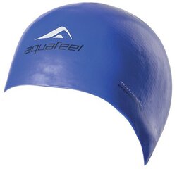 Swimming cap silicone AQUAFEEL BULLITT 3046 blue for adult цена и информация | Шапочки для плавания | 220.lv