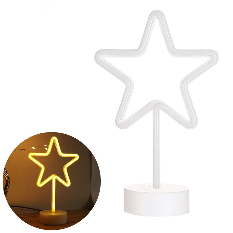 Dekoratīvā vadītā neona lampa, zvaigzne cena un informācija | Svētku dekorācijas | 220.lv