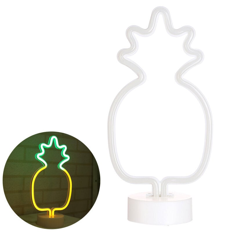 Dekoratīvā LED neona lampas ananāsi cena un informācija | Svētku dekorācijas | 220.lv