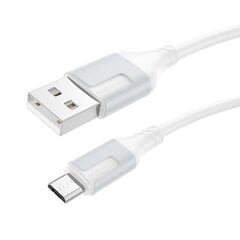 Borofone Cable BX101 Creator - USB to Micro USB - 2,4A 1 metre white цена и информация | Кабели для телефонов | 220.lv