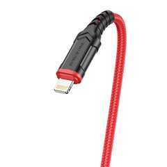 Borofone Cable BX67 - USB to Lightning - 2,4A 1 metre red цена и информация | Кабели для телефонов | 220.lv