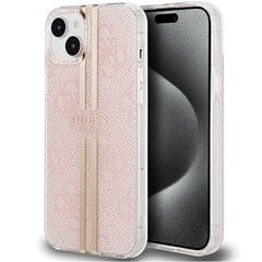Guess GUHCP15MH4PSEGP iPhone 15 Plus | 14 Plus 6.7" różowy|pink hardcase IML 4G Gold Stripe цена и информация | Чехлы для телефонов | 220.lv