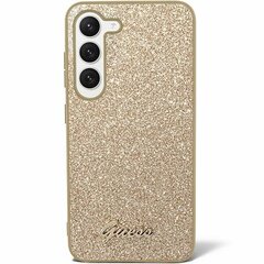 Guess GUHCS24LHGGSHD S24 Ultra S928 złoty|gold hardcase Glitter Script цена и информация | Чехлы для телефонов | 220.lv