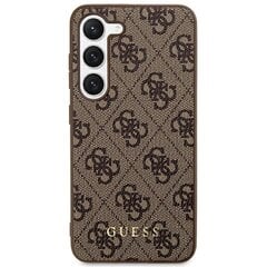 Guess GUHCS24MG4GFBR S24+ S926 brązowy|brown hard case 4G Metal Gold Logo цена и информация | Чехлы для телефонов | 220.lv