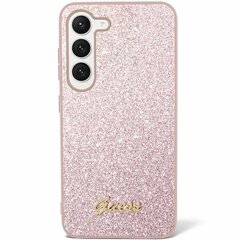 Guess GUHCS24SHGGSHP S24 S921 różowy|pink hardcase Glitter Script цена и информация | Чехлы для телефонов | 220.lv