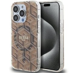 Guess GUHMP15XHGCUSTGW iPhone 15 Pro Max 6.7" brązowy|brown hardcase IML GCube MagSafe цена и информация | Чехлы для телефонов | 220.lv