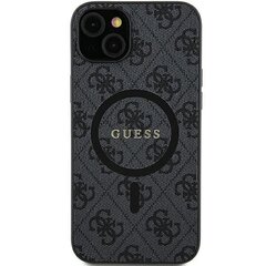 Guess GUHMS24SG4GFRK S24 S921 czarny|black hardcase 4G Collection Leather Metal Logo MagSafe цена и информация | Чехлы для телефонов | 220.lv