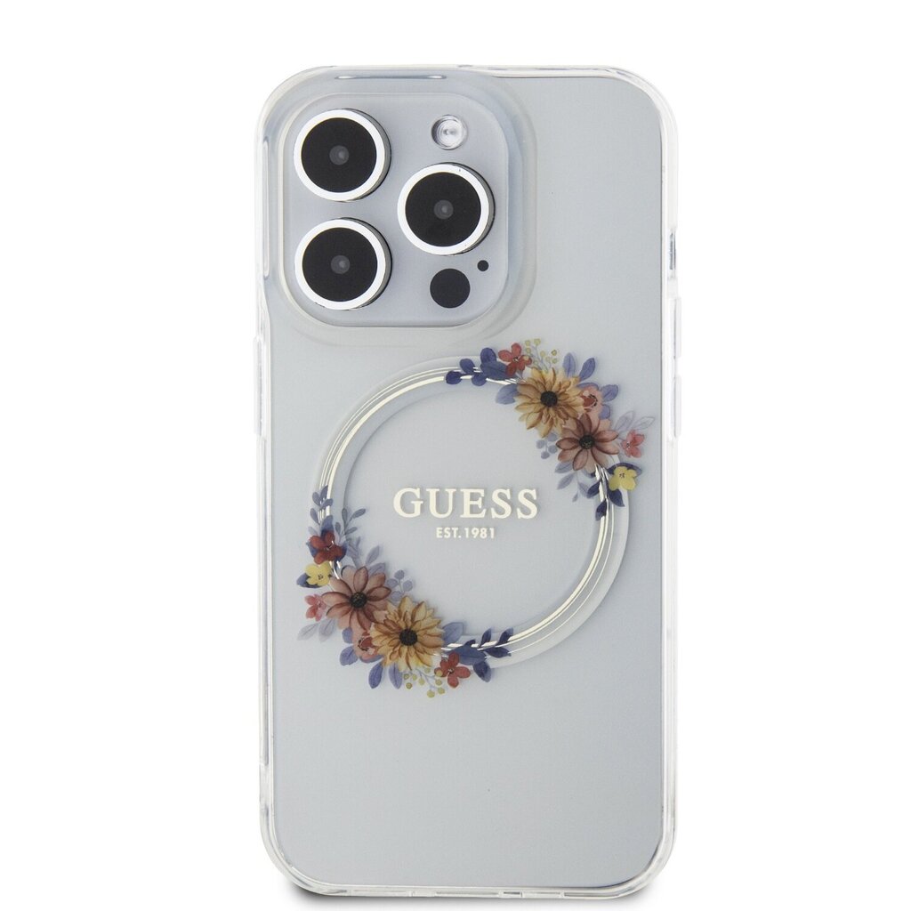 Guess TPU Flowers Ring Glossy Logo цена и информация | Telefonu vāciņi, maciņi | 220.lv