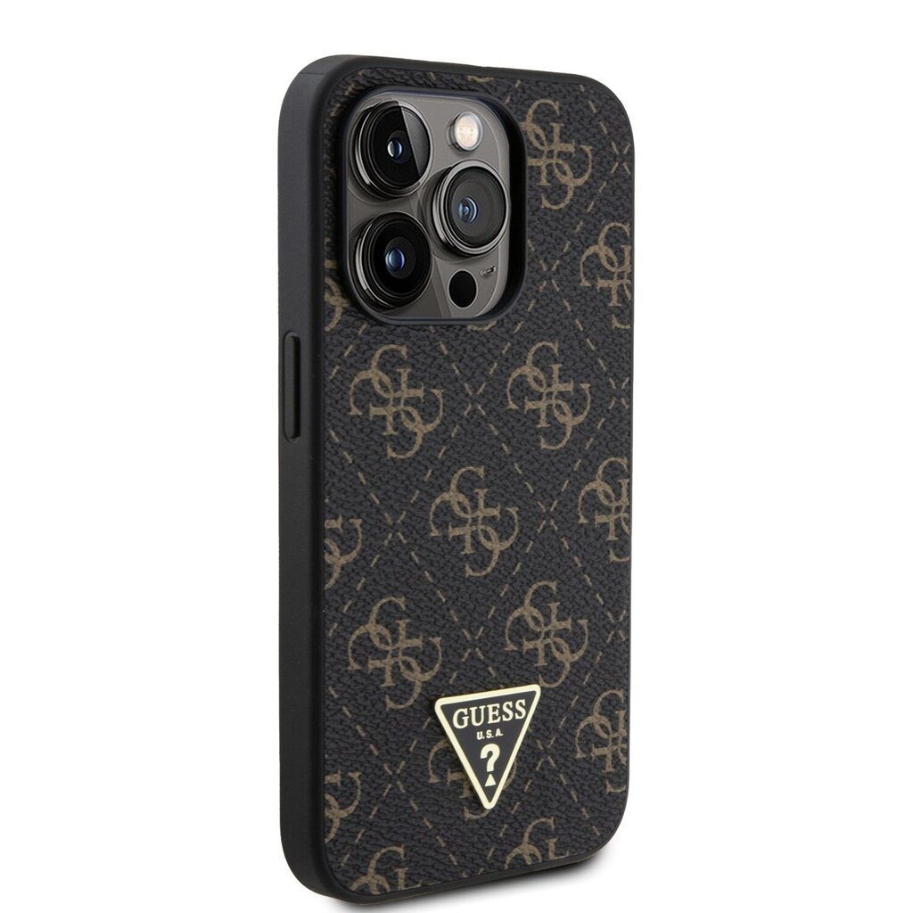 Guess PU Leather 4G Triangle Metal Logo Case cena un informācija | Telefonu vāciņi, maciņi | 220.lv