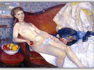 Reprodukcija Kaila sieviete ar ābolu, William James Glackens цена и информация | Картины | 220.lv