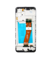 LCD display + Touch Unit + Front Cover Samsung A035G Galaxy A03 Black цена и информация | Запчасти для телефонов и инструменты для их ремонта | 220.lv