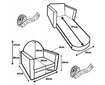 Bērnu krēsls Fortisline, pelēks cena un informācija | Sēžammaisi, klubkrēsli, pufi bērniem | 220.lv