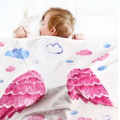 Foto sega / foto paklājs zīdaiņiem 100x75- rozā spārni cena un informācija | Paklāji | 220.lv