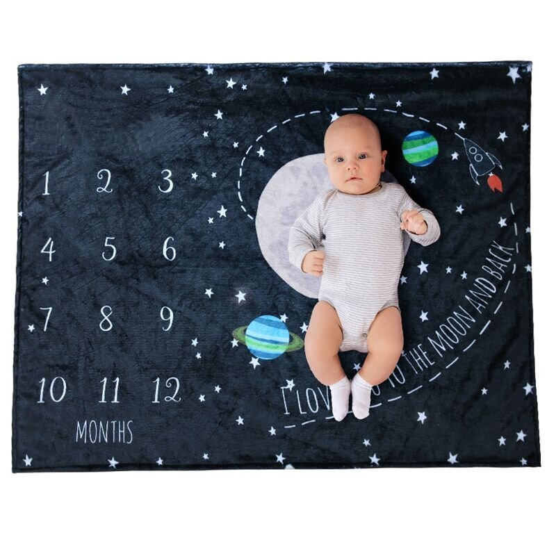 Foto sega / foto paklājs zīdaiņiem 100x75- galaktika cena un informācija | Gultas pārklāji, pledi | 220.lv