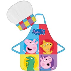 Peppa cūku priekšauti un šefpavāra cepuru komplekts цена и информация | Кухонные полотенца, рукавицы, фартуки | 220.lv