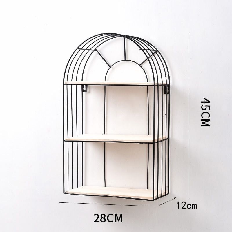 Sienas, melns, dekoratīvs plaukts,augstums 45 cm цена и информация | Plaukti | 220.lv