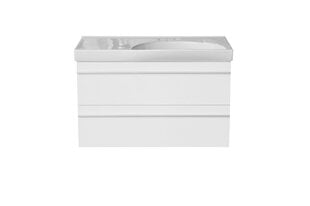 Товар с повреждением. Шкафчик для ванной комнаты с раковиной Nordic 90 R SH Ifö Standart, белый цена и информация | Товары с повреждениями | 220.lv