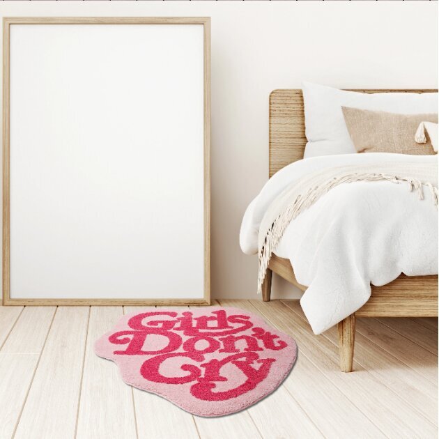 Dekoratīvais paklājs 80 x 80 cm - rozā cena un informācija | Paklāji | 220.lv