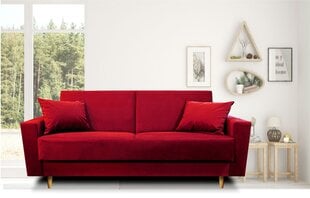 Dīvāns-gulta Marta Fancy 59, sarkans cena un informācija | Dīvāni | 220.lv