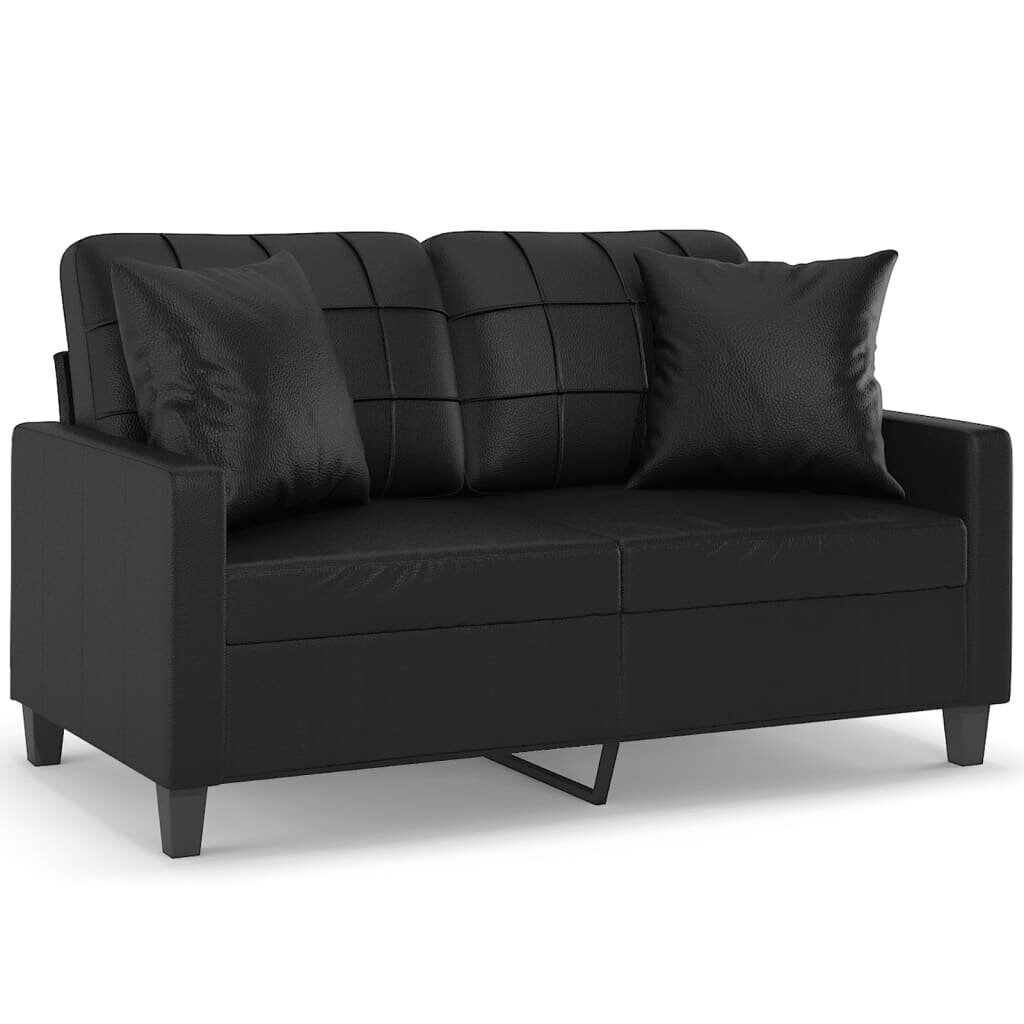 Dīvāns vidaXL, melns cena un informācija | Dīvāni | 220.lv