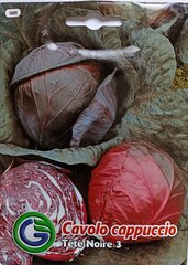 Капуста Тете нуар 3 ,5 грама цена и информация | Семена овощей, ягод | 220.lv