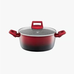 Ambition Alumīnija trauks ar vāku Ombre Red, 24 cm, 4,3 l AMBITION cena un informācija | Katli, tvaika katli | 220.lv