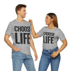 T-krekls Cann Choose Life, pelēks цена и информация | Нательные женские майки | 220.lv