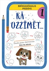 Brīnumzīmulis piedāvā 1. Kā uzzīmēt цена и информация | Книжки - раскраски | 220.lv