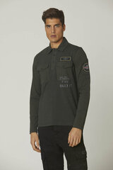 T-krekls ar garām rokām vīriešiem Aeronautica Militare 53353-7, zaļš cena un informācija | Vīriešu T-krekli | 220.lv
