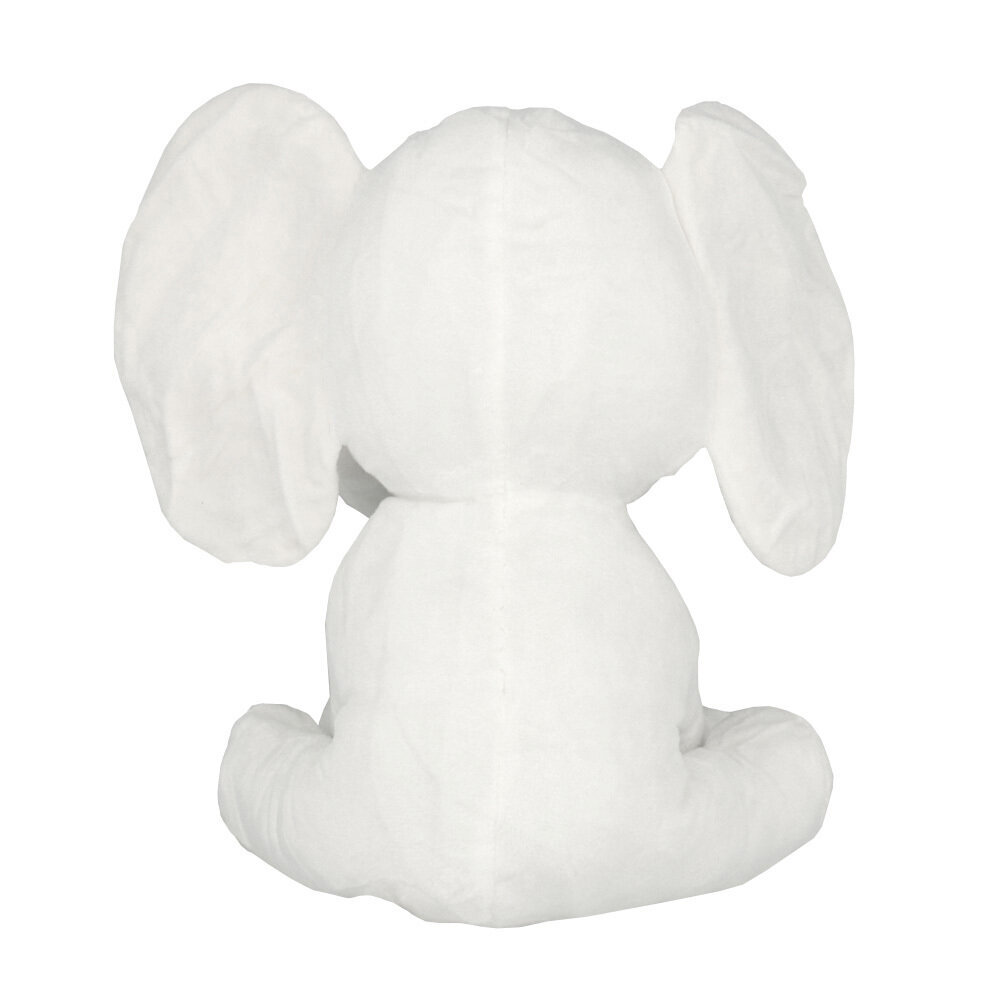 Plīša zilonis, balts, 24 cm cena un informācija | Mīkstās (plīša) rotaļlietas | 220.lv
