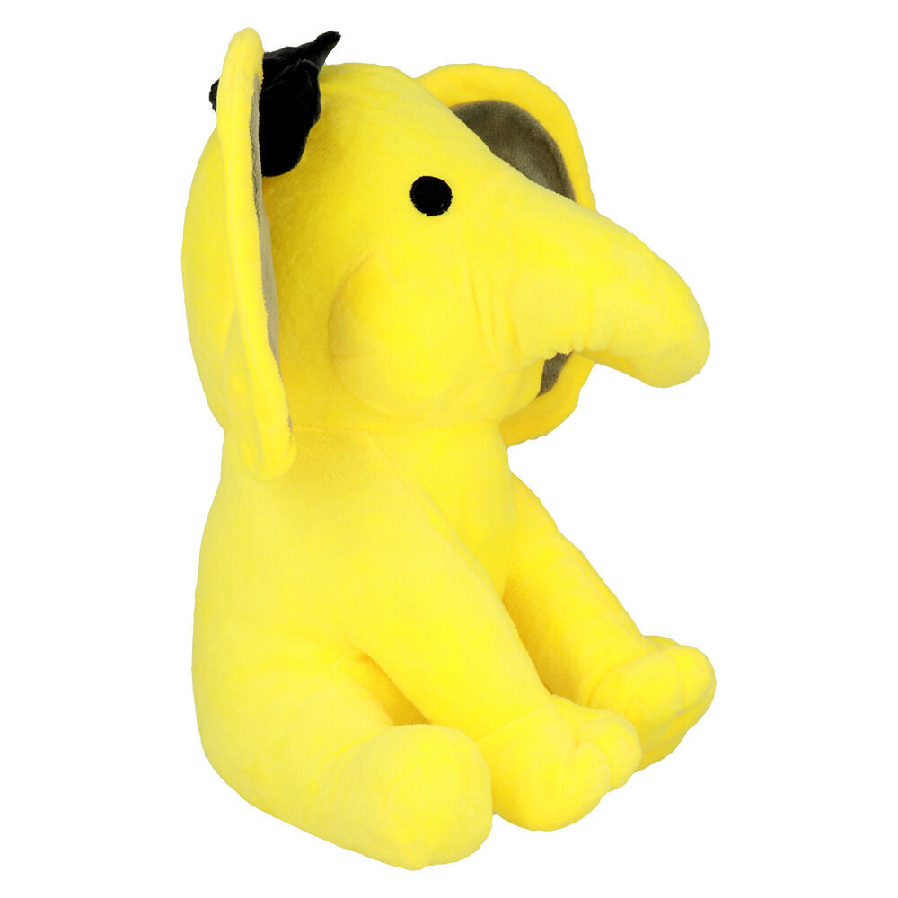 Plīša zilonis ar bantīti, dzeltens, 24 cm cena un informācija | Mīkstās (plīša) rotaļlietas | 220.lv