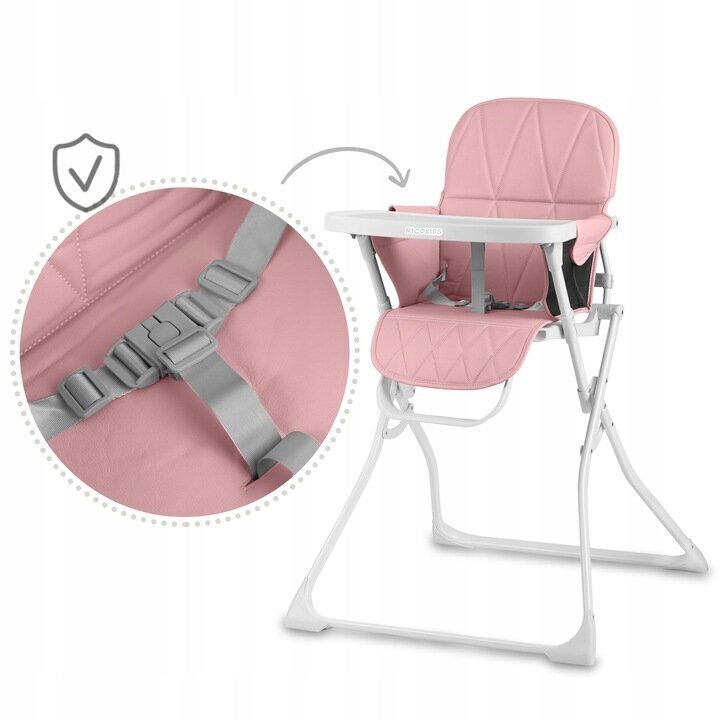 Bērnu barošanas krēsls, balts/rozā cena un informācija | Barošanas krēsli | 220.lv