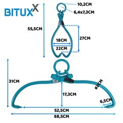 ЗАХВАТЫ ДЛЯ ДРЕВЕСИНЫ/ЩИПЦЫ 450MM 680KG BITUXX цена и информация | Механические инструменты | 220.lv