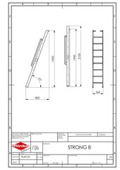 Kāpnes Minka STRONG 8, Augstums 199 - 210 cm cena un informācija | Kāpnes | 220.lv