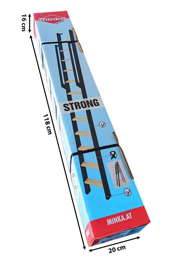 Kāpnes Minka STRONG 12, Augstums 290 - 307 cm цена и информация | Kāpnes | 220.lv