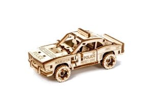 Koka 3D konstruktors Wooden City Policijas automašīna, 103 gab. цена и информация | Конструкторы и кубики | 220.lv