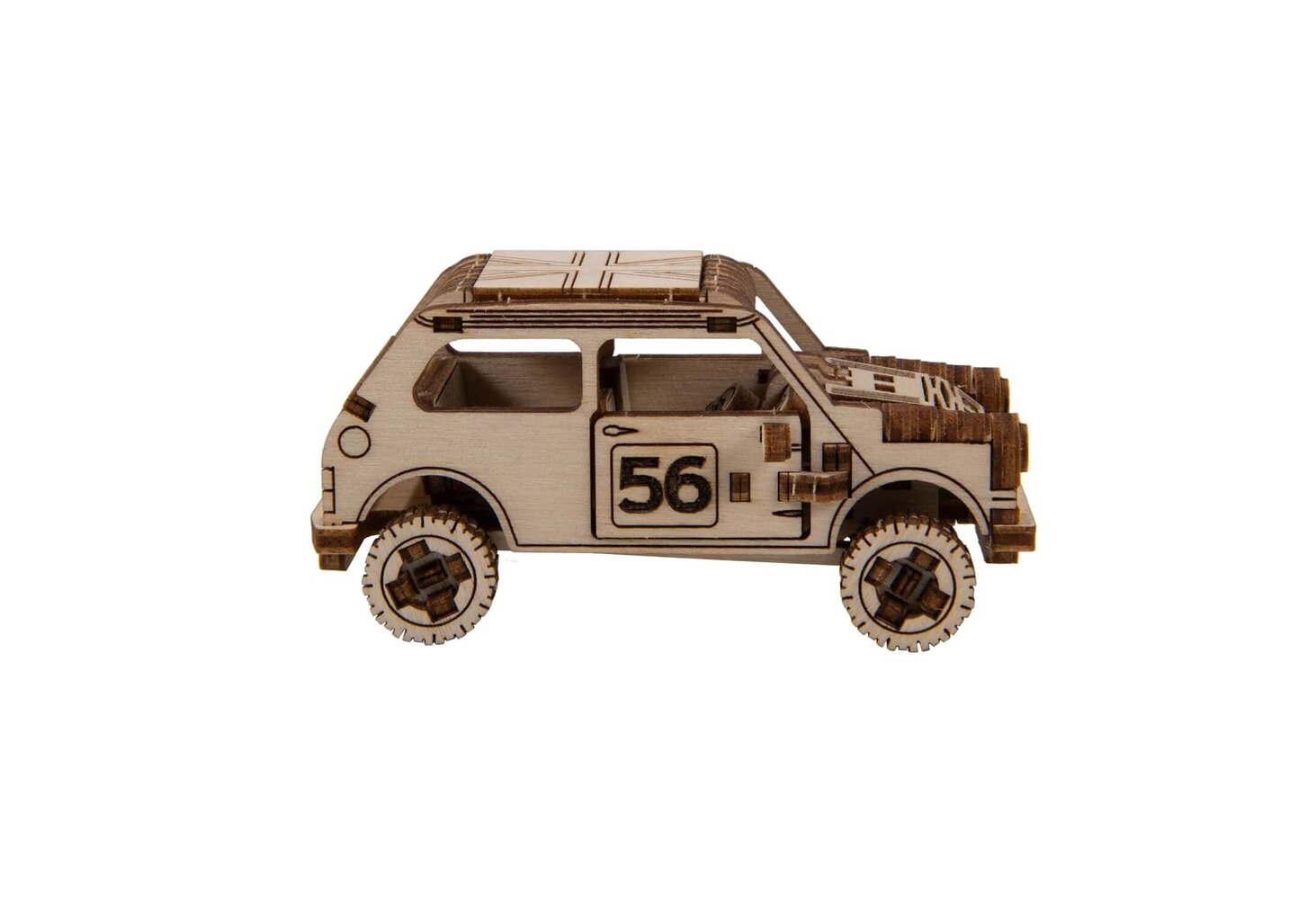 Koka 3D konstruktors Wooden City Rally Car Mini Cooper, 98 gab. цена и информация | Konstruktori | 220.lv