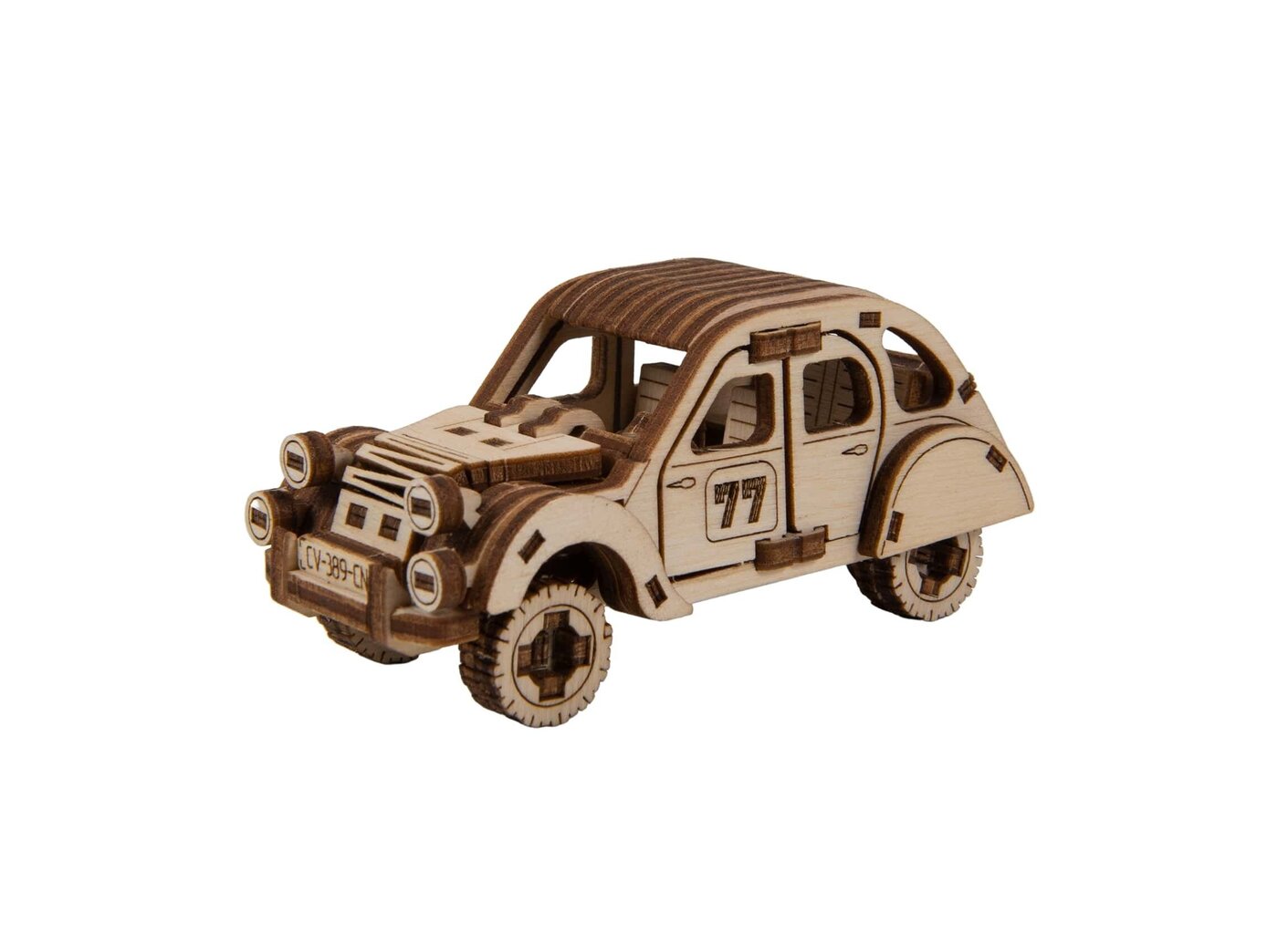 Koka 3D konstruktors Wooden city Rally Car 2 Citroen 2CV, 104 gab. cena un informācija | Konstruktori | 220.lv